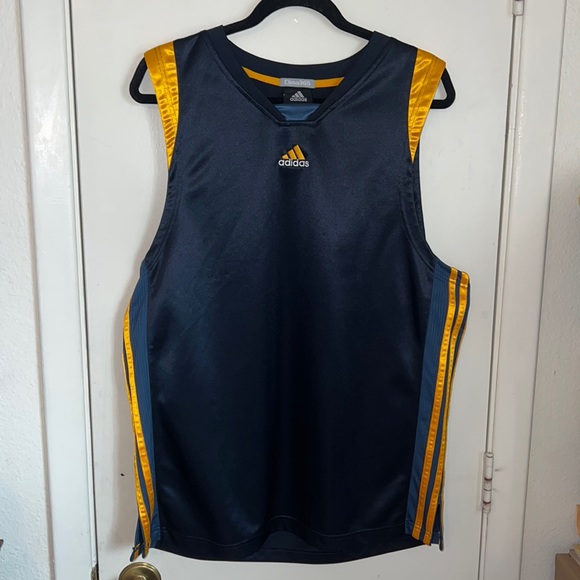 adidas Other - Clima365 Adidas Basketball Jersey Navy, Light Blue and Yellow Size M